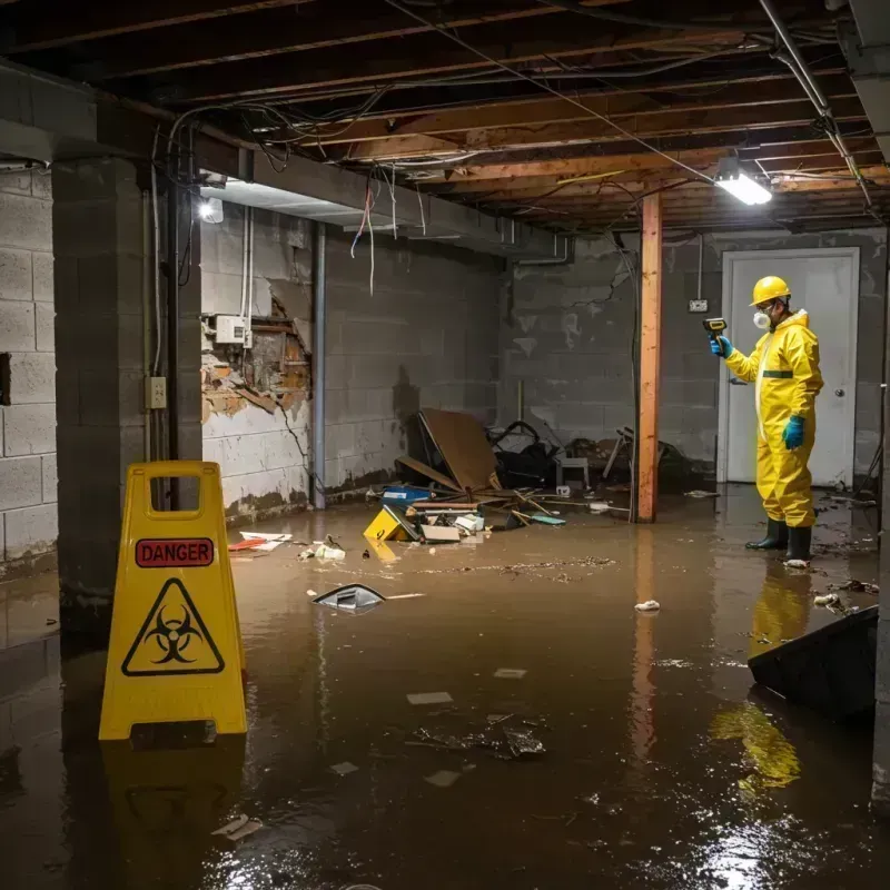 Flooded Basement Electrical Hazard in Four Seasons, MO Property